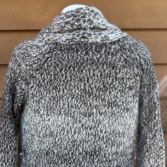 Cynthia Rowley Womens Open-Front Knit Cardigan Sweater S Brown/White Ombré Acryl - Picture 9 of 10